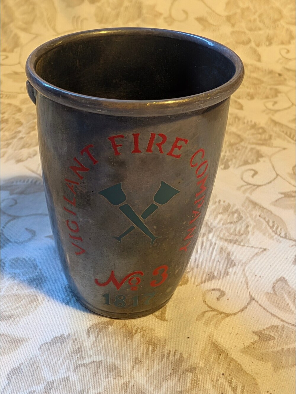 Vintage Gorham Vigilant Fire Company No. 3 Pewter Cup 1817
